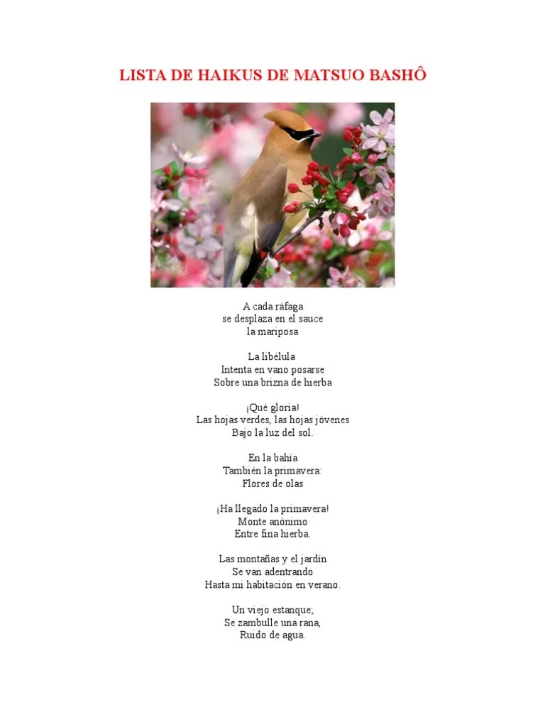 Lista De Haikus De Matsuo Bashô | PDF