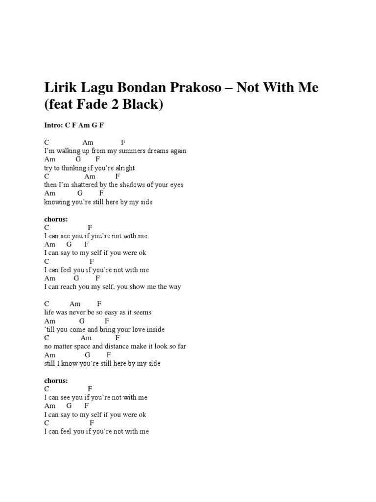 Every night i see you in my heart every time i do i end up crying if i call for you in the dark. Lirik Lagu Bondan Prakoso Pdf