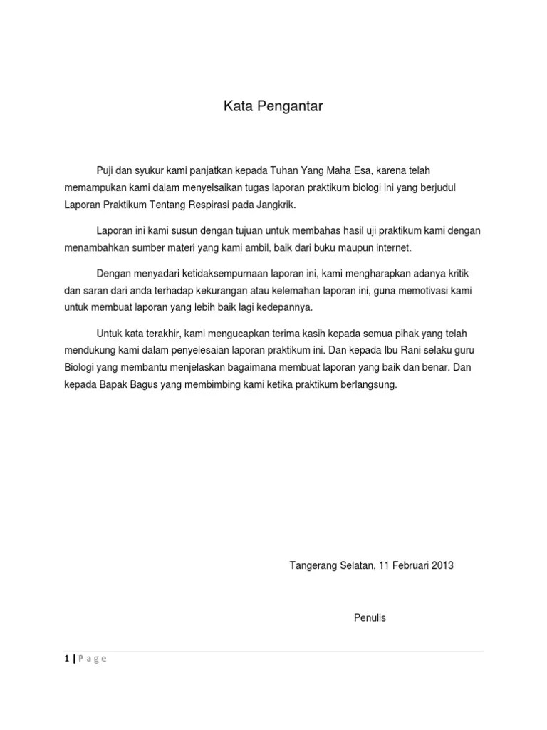 Annisa putri gusfri salman hafitatul aini. Contoh Laporan Biologi Respirasi