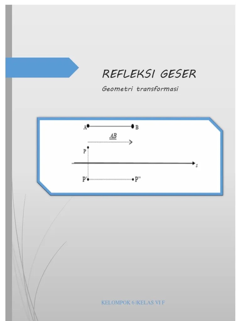 Bila m matriks refleksi be. Refleksi Geser Kelompok 6 Kls Vi F Pdf