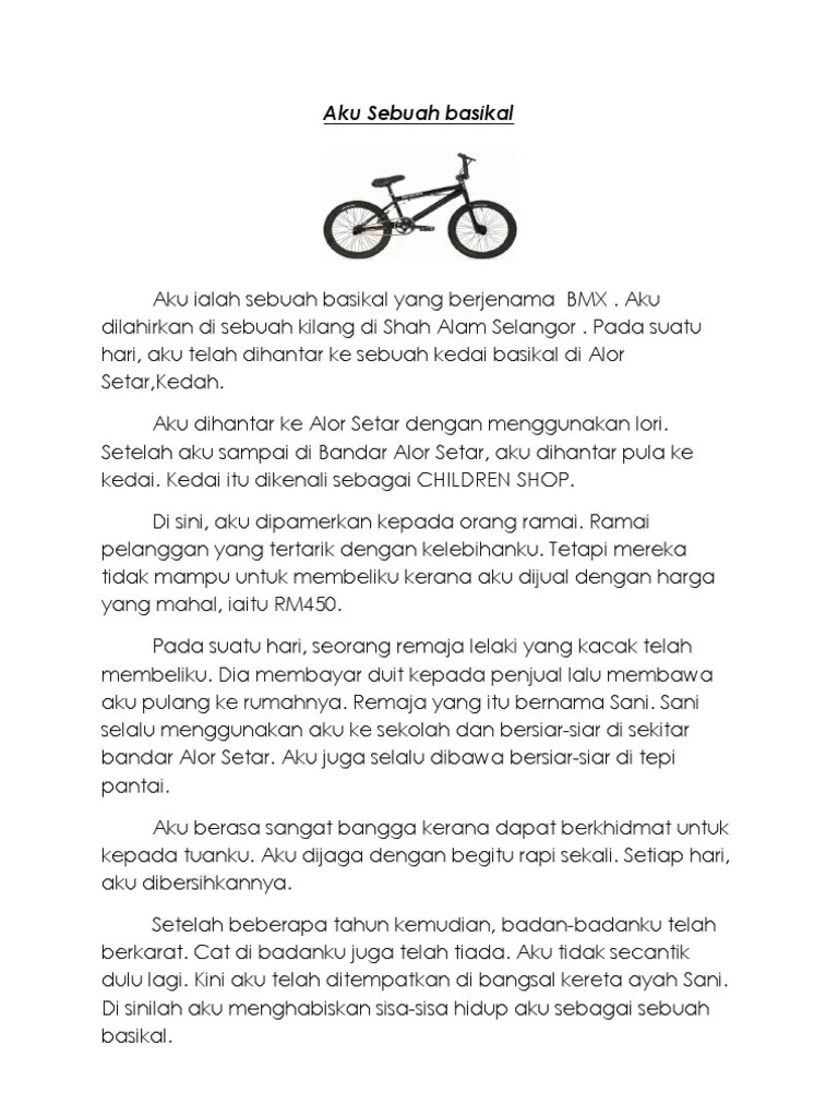 Contoh Karangan Aku Sebuah Basikal
