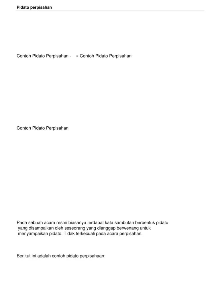 Download contoh naskah pidato perpisahan sekolah (sd, smp, sma) dalam bahasa sunda beserta artinya. Pidato Perpisahan 2 Pdf