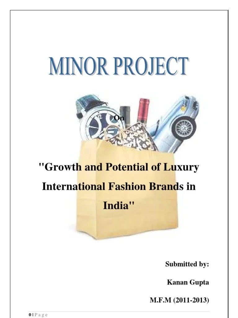 Growth And Potential Of Luxury International Fashion Brands In India. | PDF | Luxury Goods | Brand