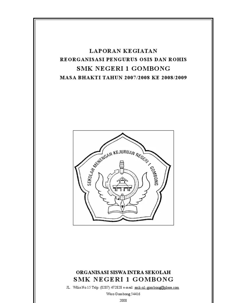 5.program kerja disahkan oleh majelis . Laporan Ket Mpk Plantikan Osis Pdf