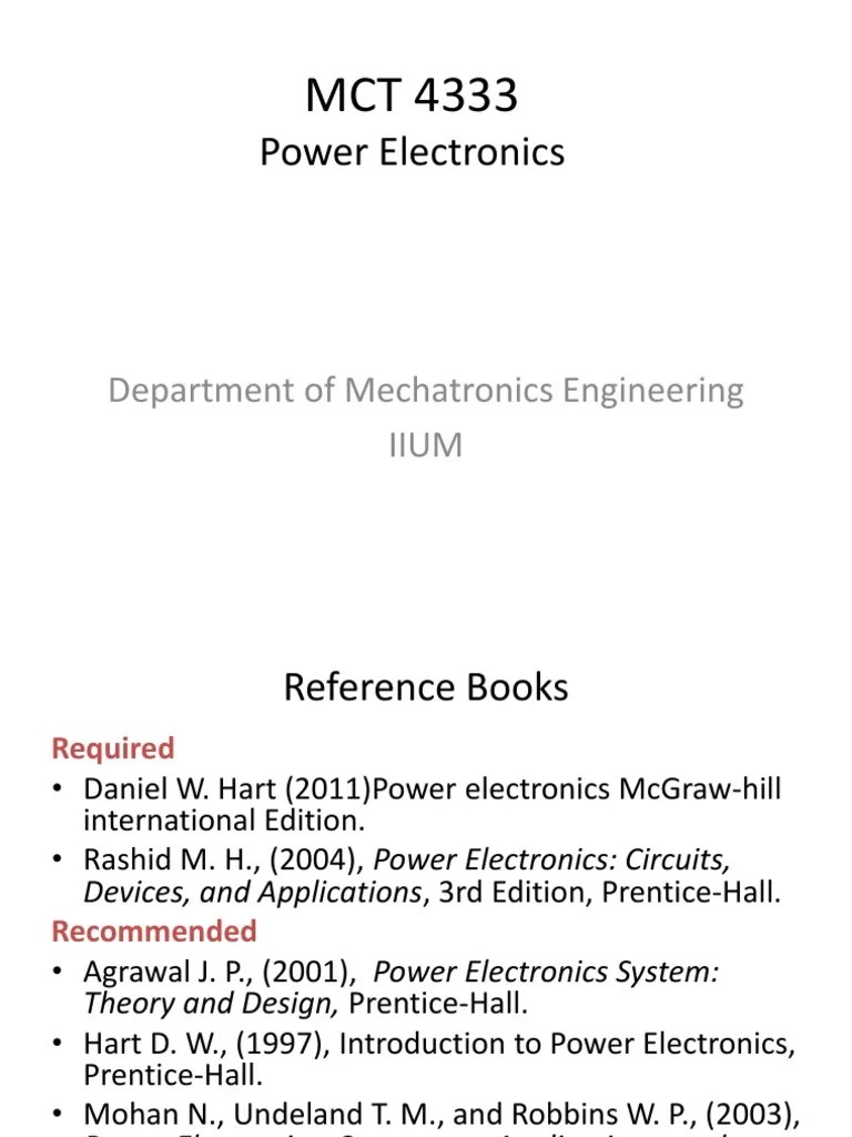 Lec 1 Introduction To Power Electronics | PDF | Power Electronics ...