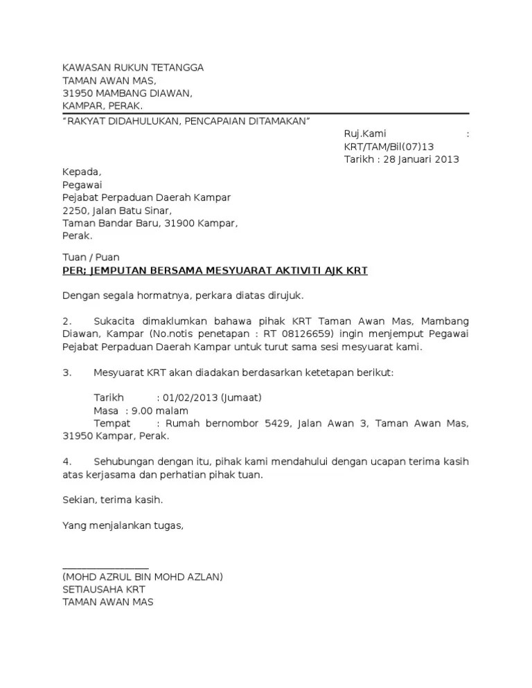 Sekolah menengah agama hj mohd yatim 3 skema . Contoh Surat Rasmi Jemput Penceramah