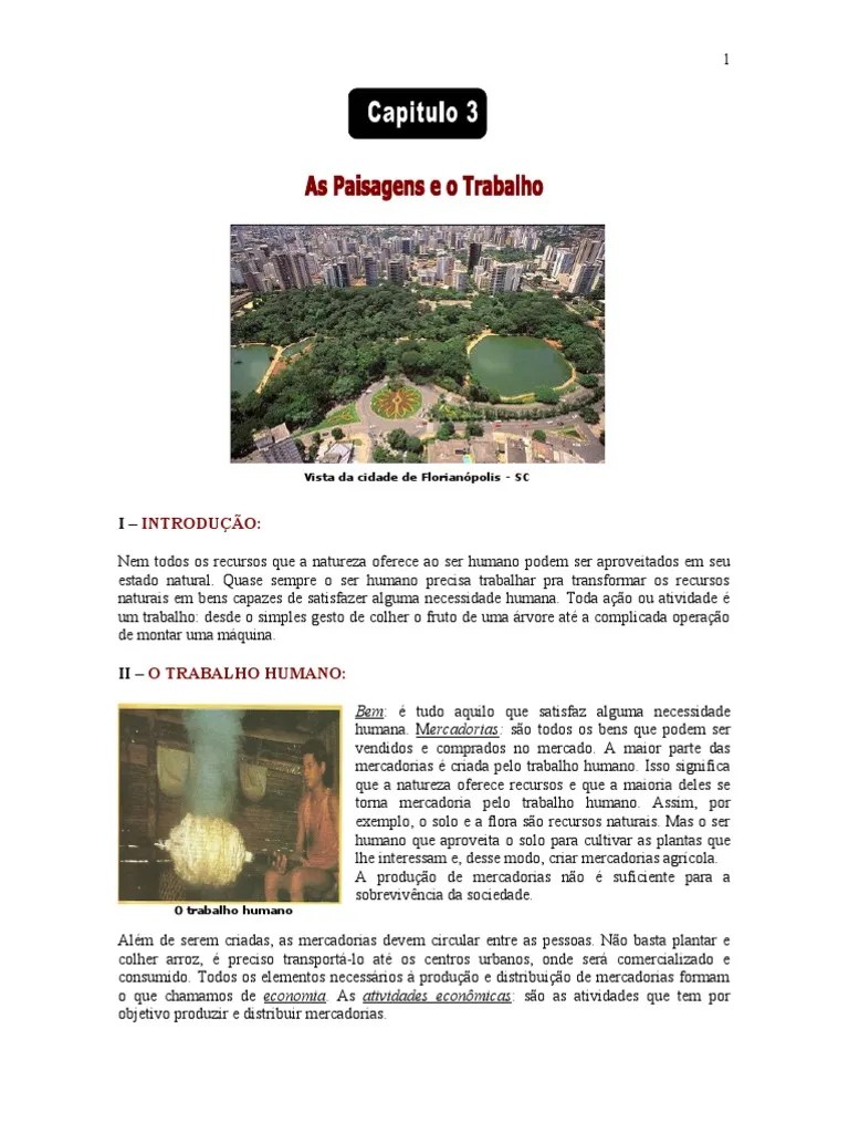 1 - Apostila De Geografia - As Paisagens E O Trabalho - Normal | PDF ...