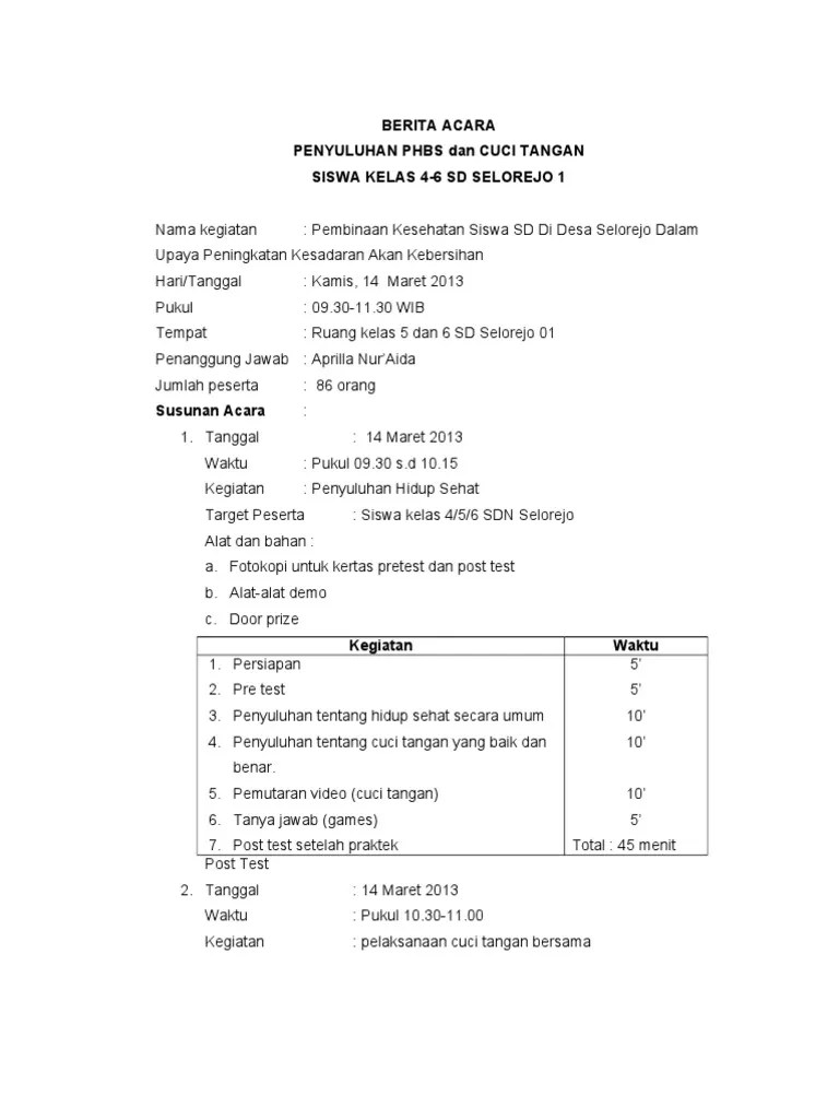 Berita Acara PENYULUHAN SD | PDF