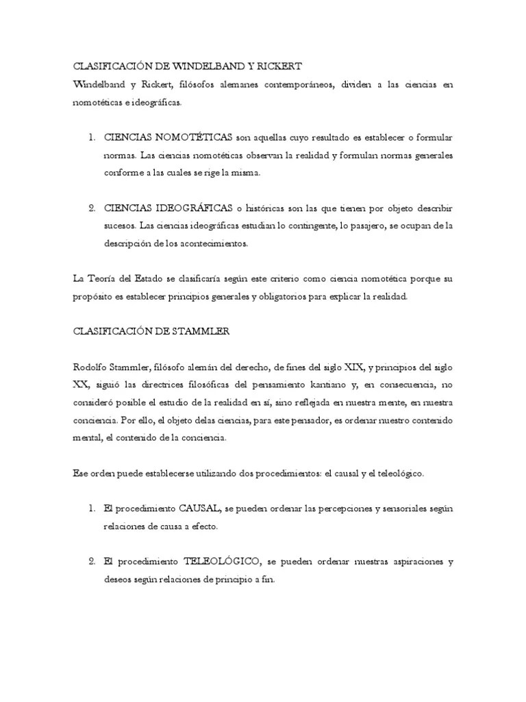 Clasificacion De Las Ciencias PDF | PDF
