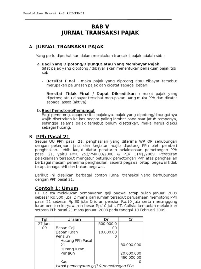 Soal Akuntansi Perpajakan Dan Jawabannya Kumpulan Contoh Surat Dan Soal Terlengkap 