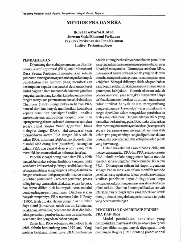 Metode PRA Dan RRA | PDF