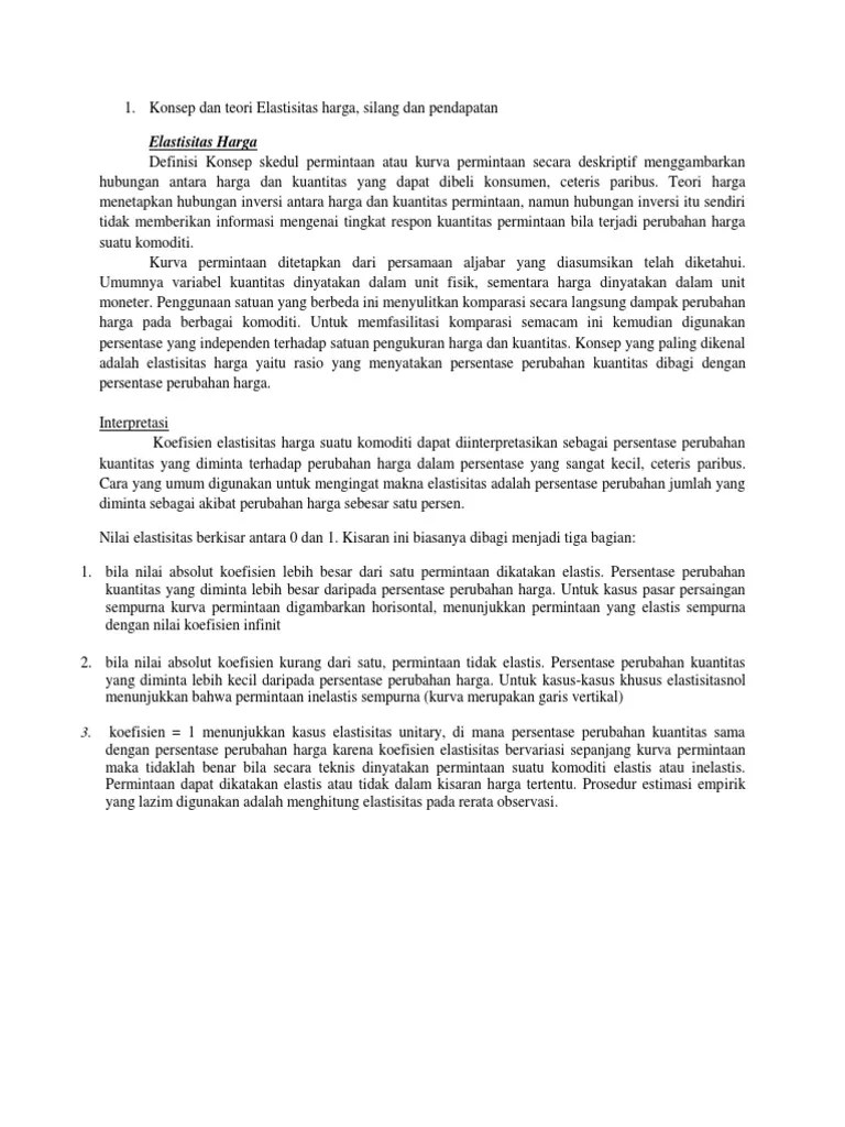 Elastisitas Harga | PDF