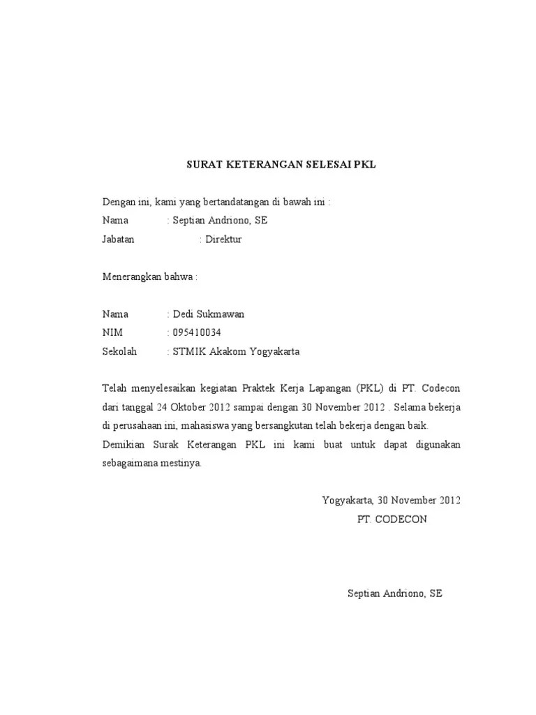 Contoh Surat Keterangan Magang Bidan Nusagates Contoh fo rmat surat keterangan telah men yelesaikan magang kerja disesuaikan dengan jurusan masing -masing tim pengelola magang.