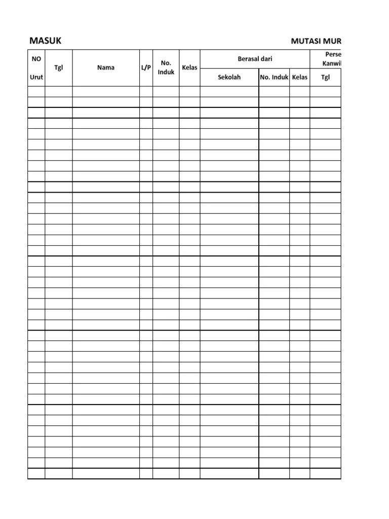 contoh buku mutasi siswa august 2020 0. Contoh Buku Mutasi Siswa Pdf