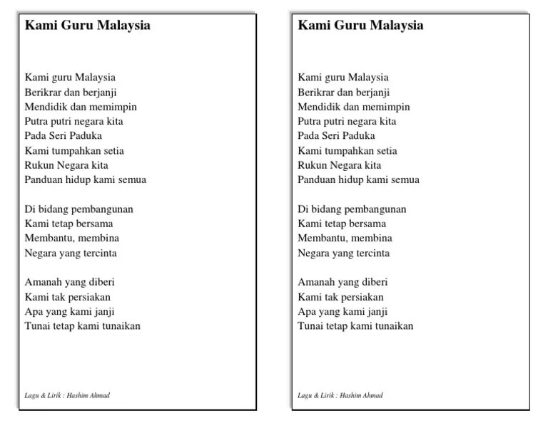 Memang lirik lagu ini begitu pas terlebih didukung kualitas suara nissa sabyan. Lirik Lagu Guru Malaysia Lincolnctzx