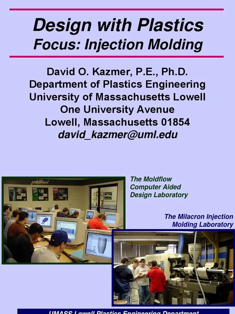 Design With Plastics. Focus - Injection Molding | PDF | Casting ...