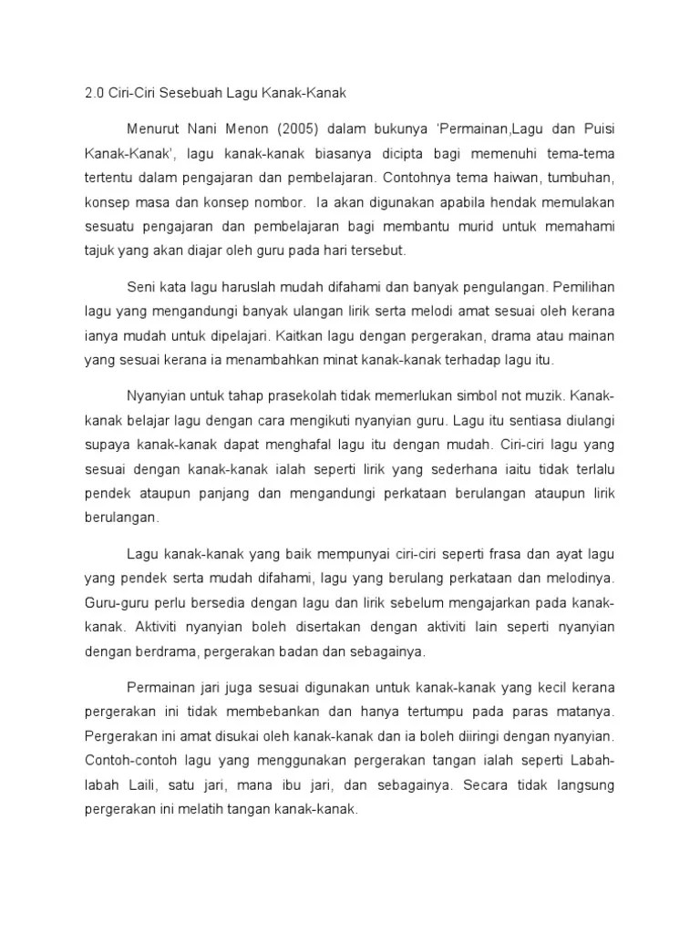 Buku skrap merdeka tadika abs sri serdang. Ciri Lagu Kanak Kanak Pdf