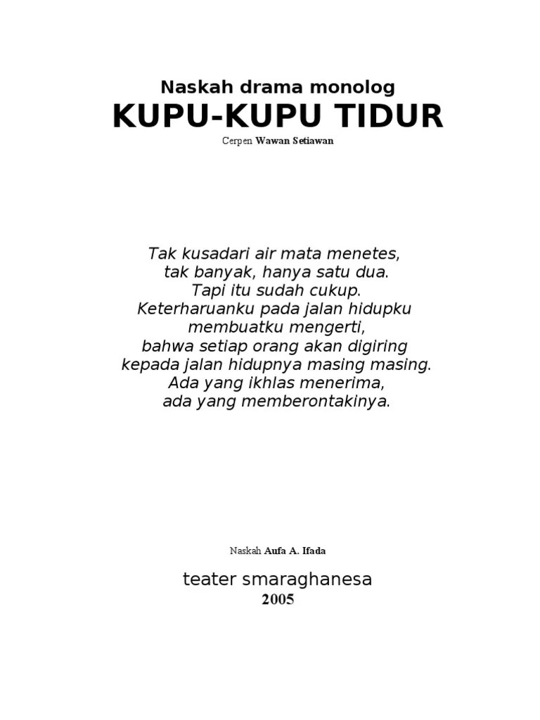 Naskah Kupu - Kupu Tidur | PDF