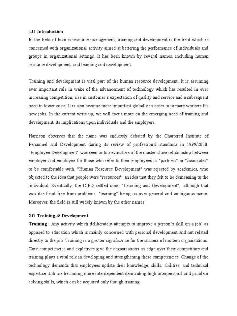 Training & Development | PDF | Competence (Human Resources) | Employment