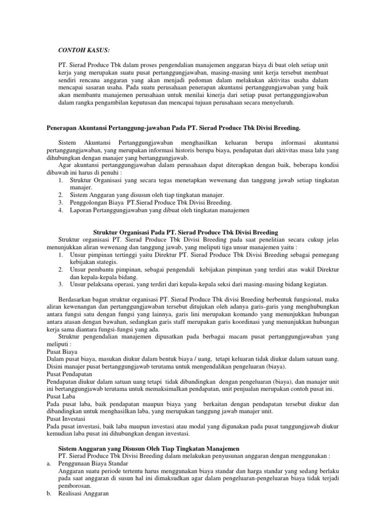 Pelatihan, para dosen memberikan penjelasan serta contoh soal kepada para siswa/i untuk memahami, membuat jurnal transaksi dan jurnal penyesuaian serta. Contoh Kasus Pusat Pendapatan Dan Beban Kel 3 Pdf