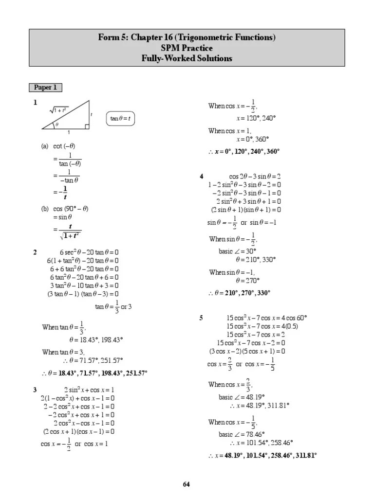 For some students, math seems very tricky, but it doesn't have to be that way. Trigonometri Notes Add Math Form 5 Pdf Trigonometric Functions Sine