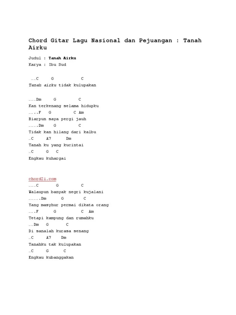 Chord Gitar Indonesia Tanah Air Beta Chord Lagu Blog Tidak cuma teks lagunya aja loh di sini sebagian tembang juga sudah dilengkapi dengan terjemahan jika.