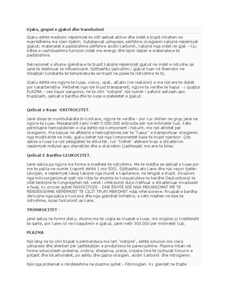 Gjaku Dhe Grupet E Tij | PDF