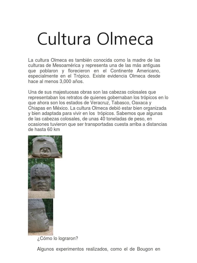 Cultura Olmeca | PDF | Cultura (general)