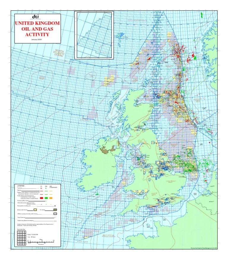 North Sea Oil And Gas Wall Map PDF Petroleum Industry Petroleum 1