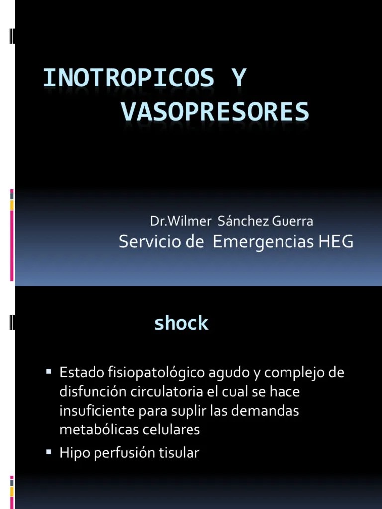 2 - Inotropicos Y Vasopresores | PDF | Epinefrina | Dopamina