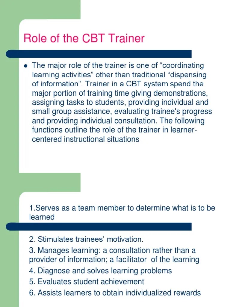 The Role Of The Trainer (TM) | PDF | Educational Technology | Facilitator