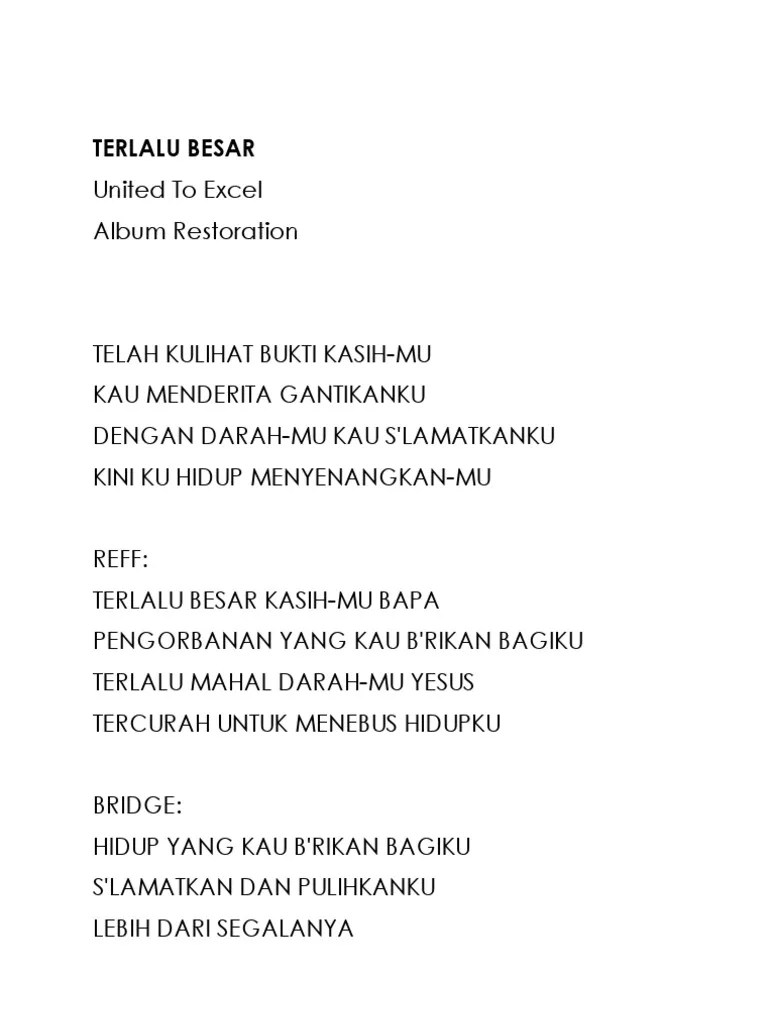 Telah kulihat bukti kasihmu kau menderita gantikanku dengan darahmu kau s'lamatkanku kini ku hidup menyenangkanmu . Serukan Nama And Other Lyrics Pdf