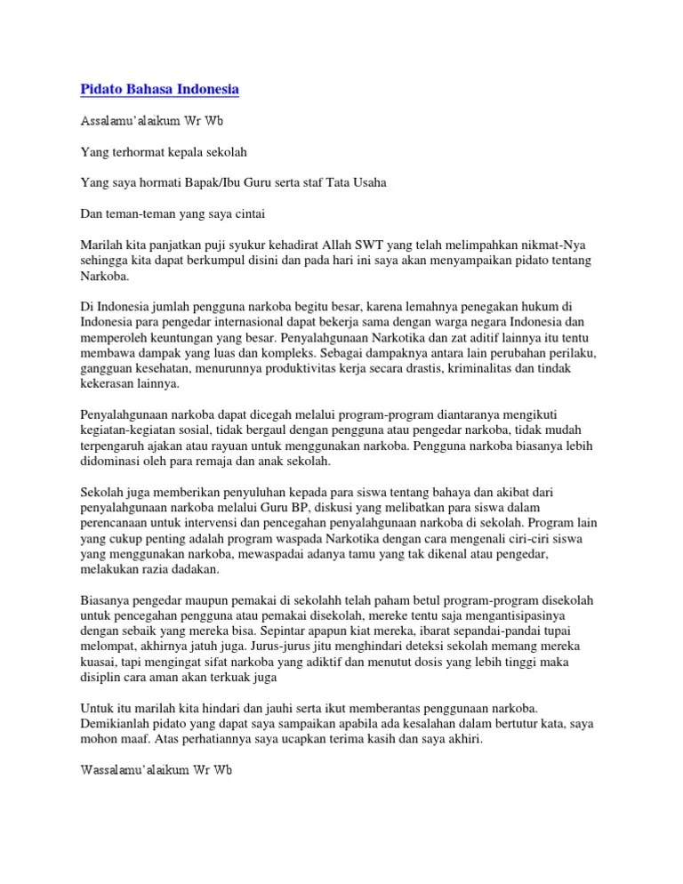 Tidak masalah menyukai budaya dari bangsa lainnya. Contoh Teks Pidato Tentang Hukum Kumpulan Contoh Terbaru