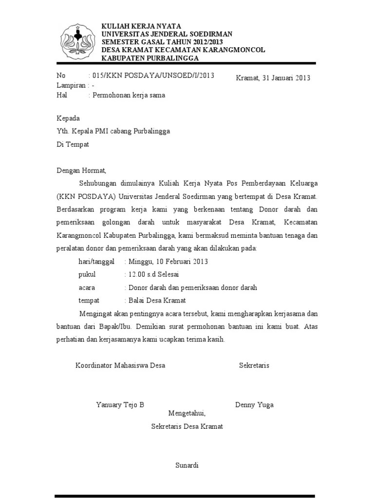 Maybe you would like to learn more about one of these? Contoh Surat Permohonan Donor Darah Ke Pmi Doc - Berbagi ...