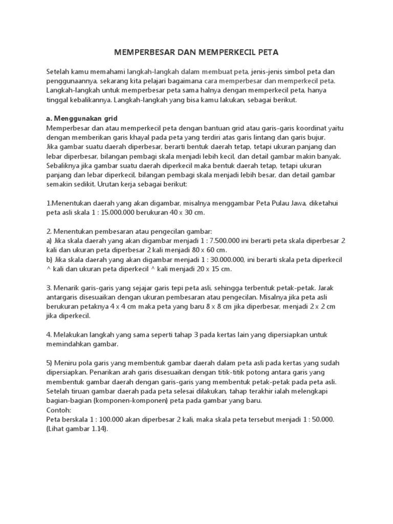 Memperbesar Dan Memperkecil Peta | PDF