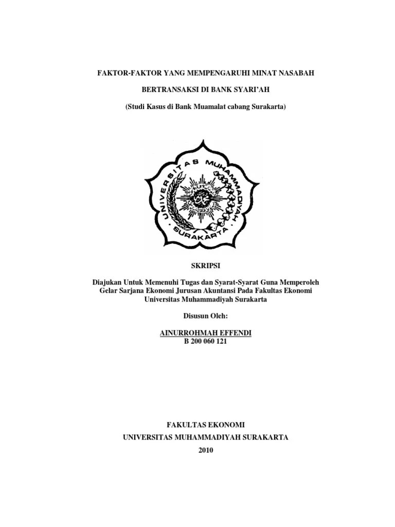 Contoh Skripsi Ekonomi Syariah Pejuang Skripsi Cute766