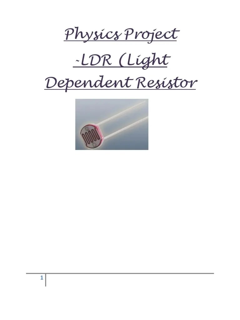 Ldr Electrical Resistance And Conductance Condensed