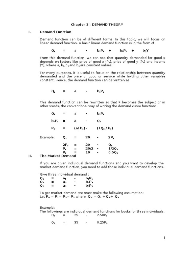 Chapter 3 Demand Analysis | PDF | Demand | Price Elasticity Of Demand