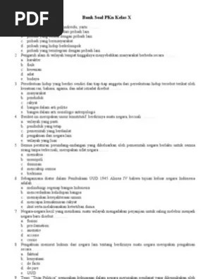 Contoh Soal Pkn Kelas 1 Sd Semester 1 Dan 2 