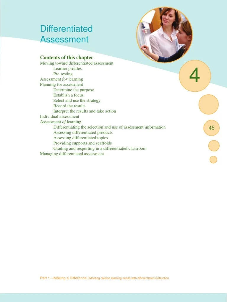 Differentiated Assessment | PDF | Differentiated Instruction ...