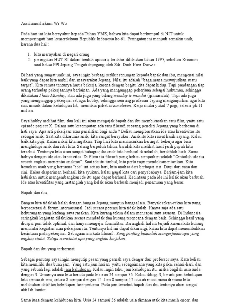 Saya.,dari sk hutchings,pulau pinang, ingin menyampaikan sebuah pidato yang bertajuk kepentingan kegiatan kokurikulum. Contoh Teks Pidato Sekolah Rendah Pdf