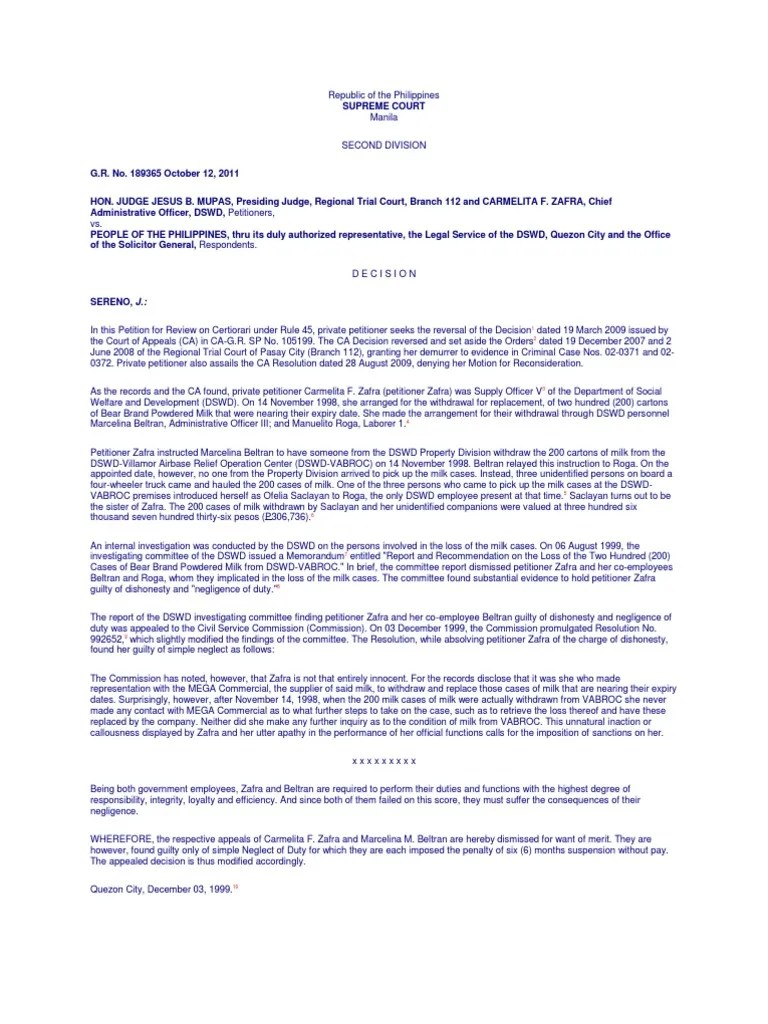 Analysis Of A Supreme Court Decision Regarding Allegations Of ...