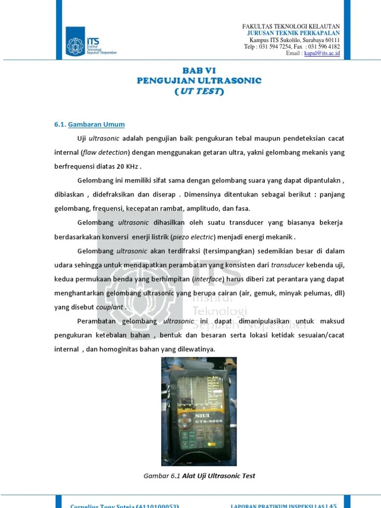 Ultrasonic Test Report | PDF