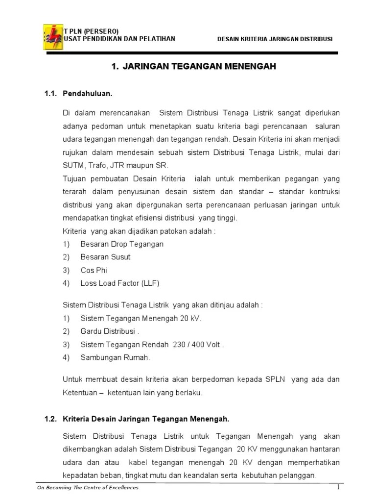 Desain Kriteria JarDist (Handout) | PDF