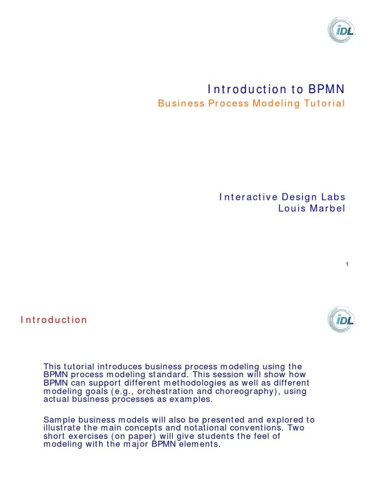 BPMN Tutorial | PDF | Business Process | Systems Engineering