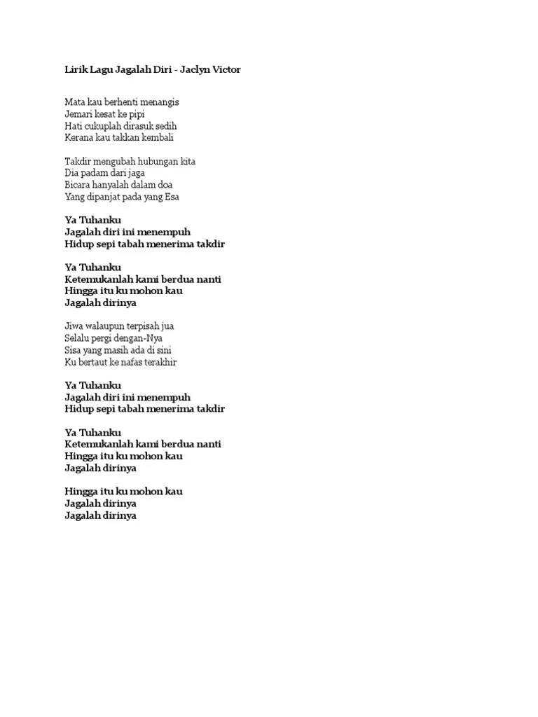 List pencarian download link video mp4 dan lagu mp3 story wa jaga mata jaga . Lirik Lagu Jagalah Diri Pdf