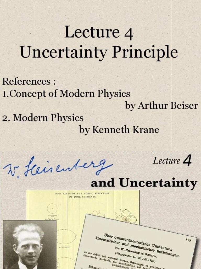Quantum Mechanics:Uncertainty Principle | PDF | Uncertainty Principle | Quantum Mechanics
