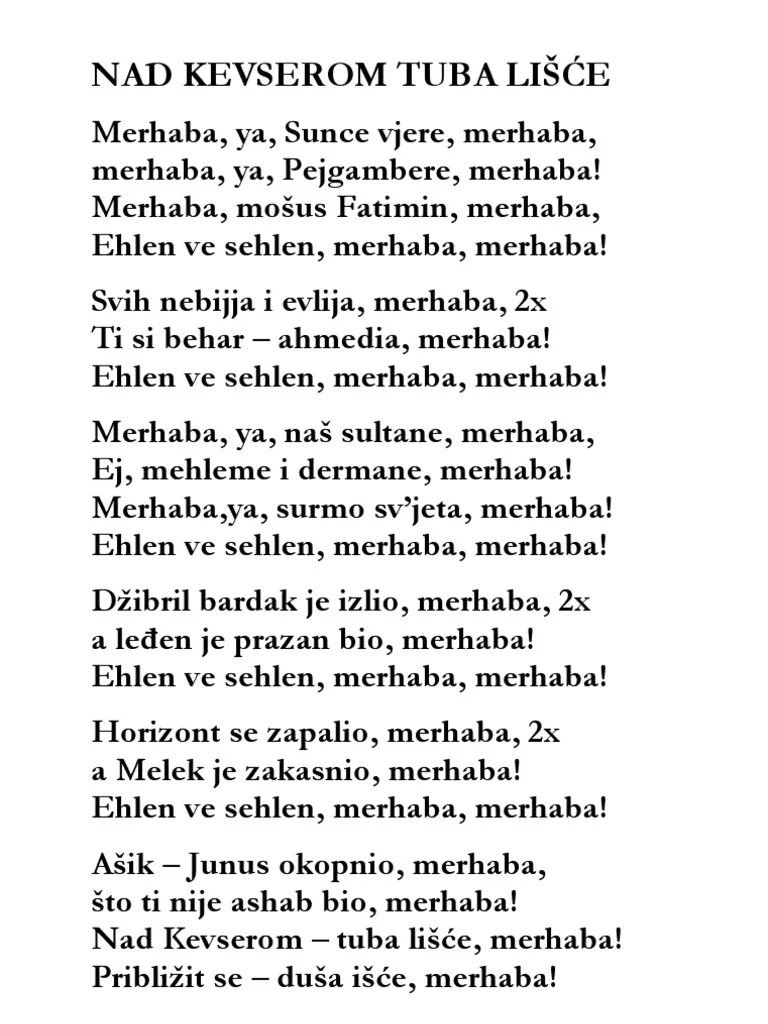 Merhaba Ja Sunce Vjeere - Nad Kewserom Tuba Lisce