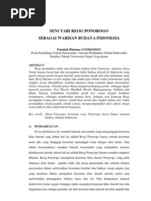 A a a web viewmenanggapi isi menulis dan menyajikan teks eksposisi tentang seni pertunjukan jawa tujuan pembelajaran kd 1 1 selama dan . Kesenian Reog Ponorogo Pdf