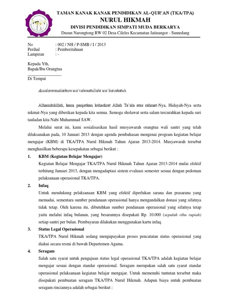 Resmi, reuni, dll (lengkap) undangan download contoh undangan tpq pa . Surat Undangan Rapat Pdf